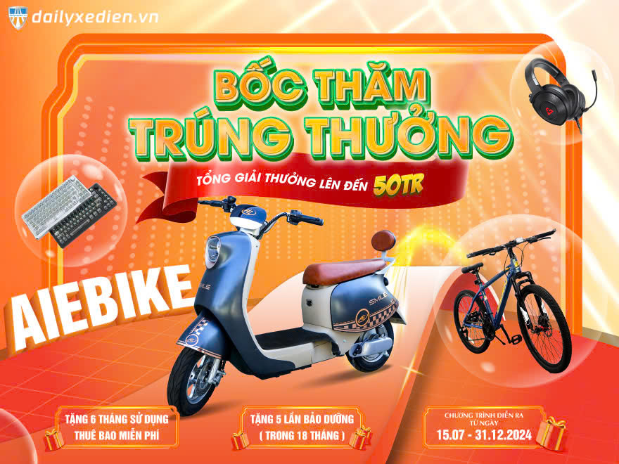 Bốc Thăm Trúng Thưởng Cùng AI EBike – Giải Thưởng Lên Tới 50 Triệu