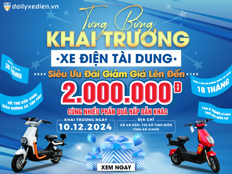 Siêu Ưu Đãi Tiếp Tục Tại Xe Điện Tài Dung – Giảm Đến 2 Triệu