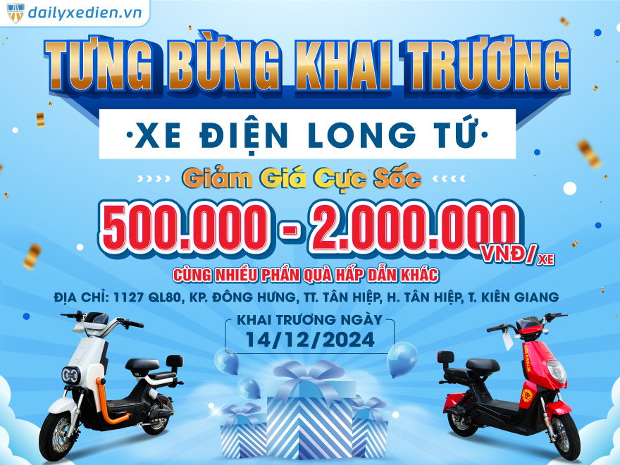 Siêu Ưu Đãi Tiếp Tục Tại Xe Điện Long Tứ – Giảm Đến 2 Triệu