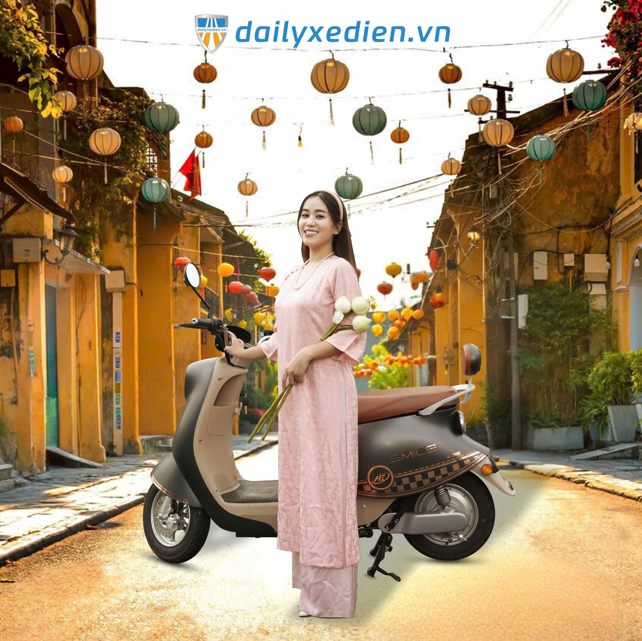 Xuống Phố Du Xuân Nhẹ Nhàng Cùng Với Xe Điện AIE Smile