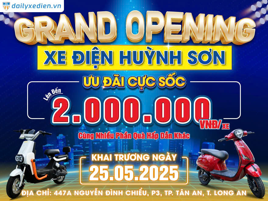 Khai Trương Cửa Hàng Xe Điện Bluera Việt Nhật Huỳnh Sơn Tại Tân An