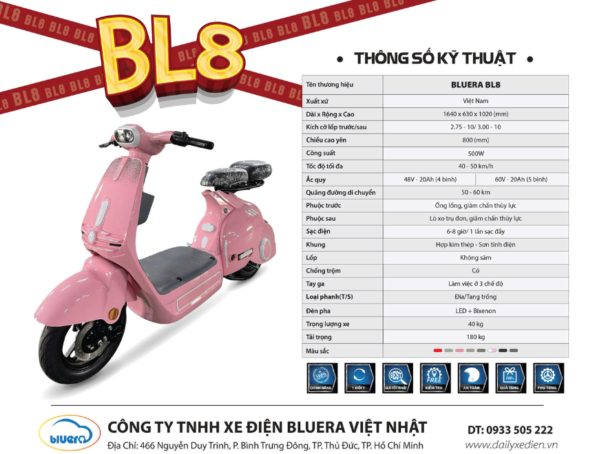 Xe điện Bluera BL8 Chính Thức Trình Làng! Chuẩn Mực Mới Của Sự Hoàn Hảo