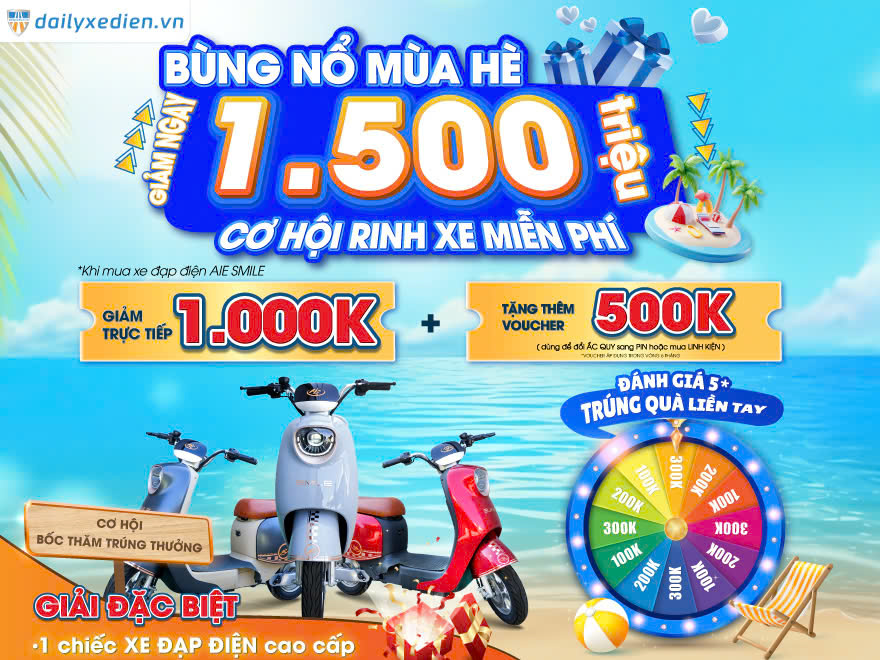 Khuyến mãi lớn nhất năm của thương hiệu AIEBIKE với tổng trị giá giải thưởng hàng trăm triệu
