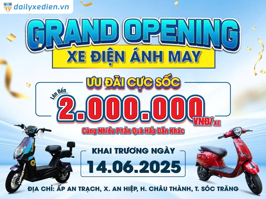 Chính thức khai trương – Cửa hàng Xe điện chính hãng Bluera Việt Nhật Ánh May tại Sóc Trăng