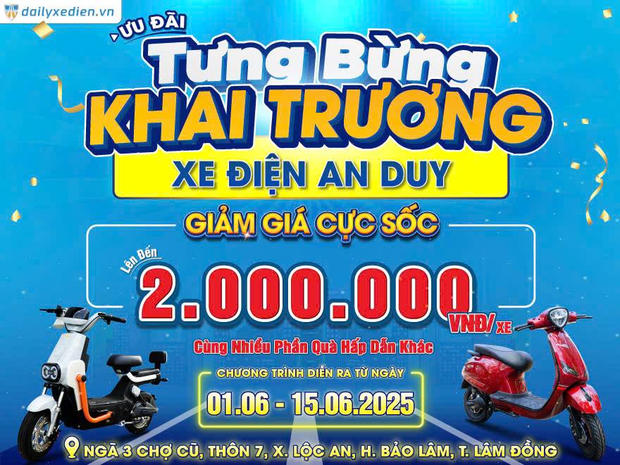 Ưu Đãi Vẫn Đang Rất Nóng Tại Đại Lý Xe Điện Bluera Việt Nhật – An Duy, Lộc An, Bảo Lâm!