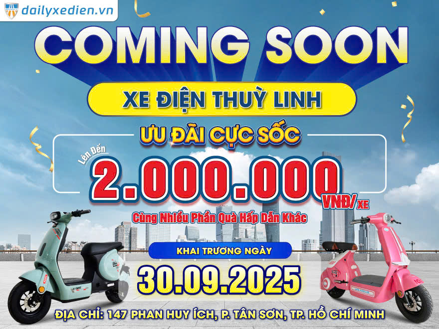 Bluera Việt Nhật Sắp Khai Trương Cửa Hàng Xe Điện Chính Hãng Thùy Linh tại TP.HCM
