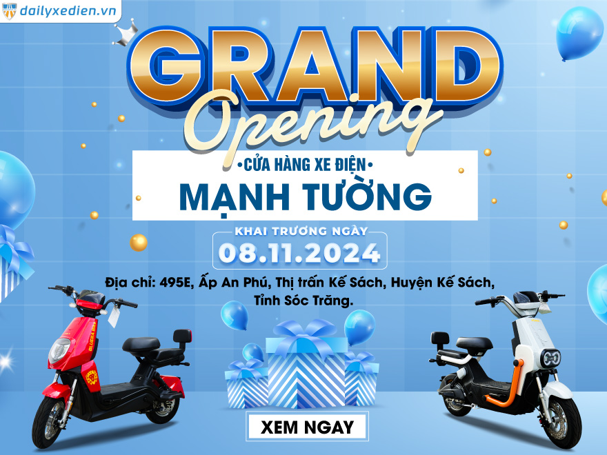 TƯNG BỪNG KHAI TRƯƠNG CỬA HÀNG ỦY QUYỀN XE ĐIỆN BLUERA VIỆT NHẬT MẠNH TƯỜNG