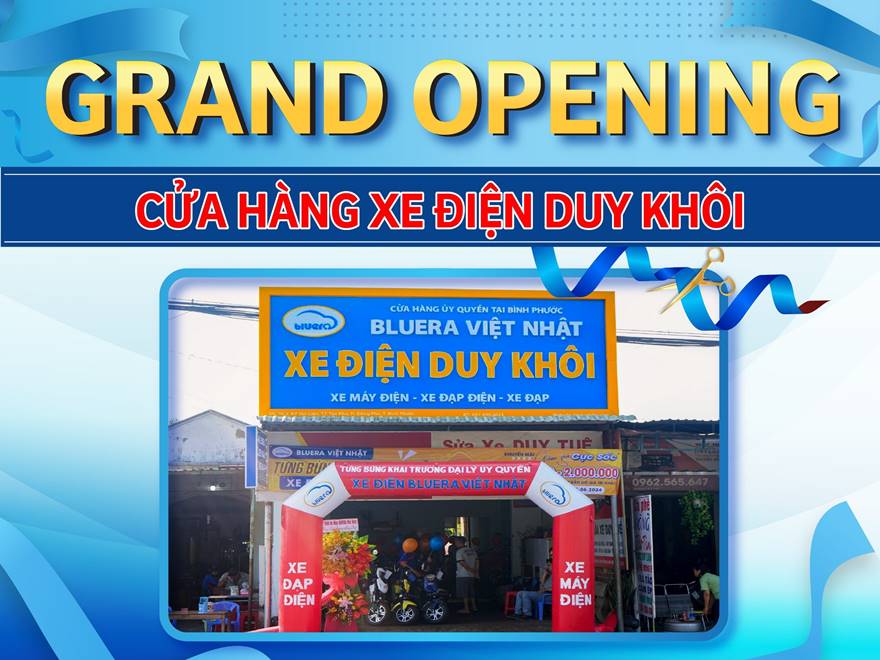 Khai trương cửa hàng ủy quyền xe điện Bluera Việt Nhật tại Bình Phước – Xe điện Duy Khôi
