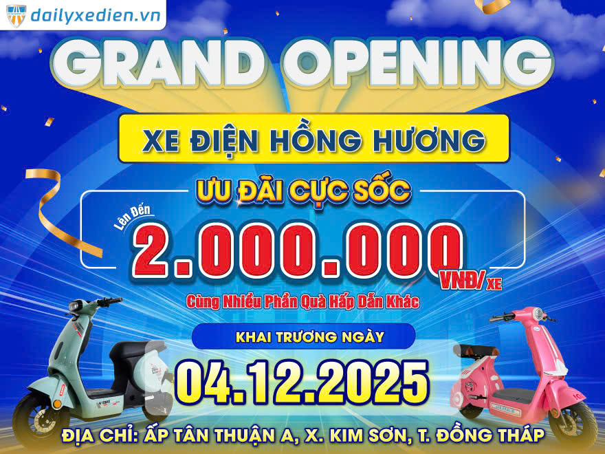 Tưng Bừng Khai Trương Đại Lý Xe Điện Hồng Hương – Bluera Việt Nhật Tại Đồng Tháp