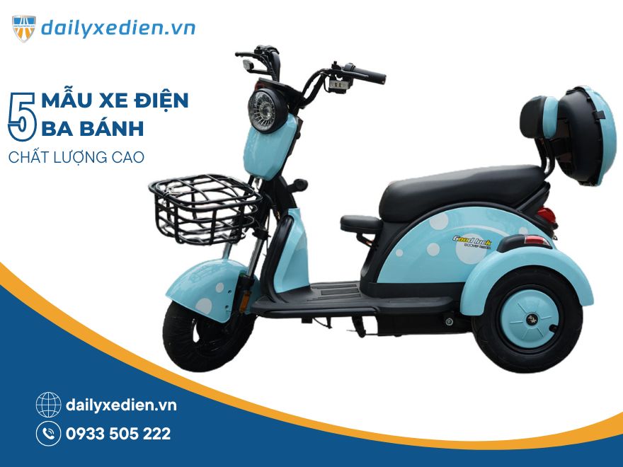 Top 5 mẫu xe 3 bánh điện cao cấp, chính hãng, giá tốt