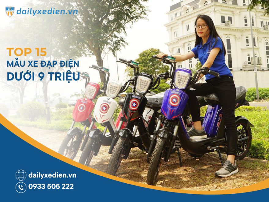 15 mẫu xe đạp điện dưới 9 triệu tốt nhất hiện nay