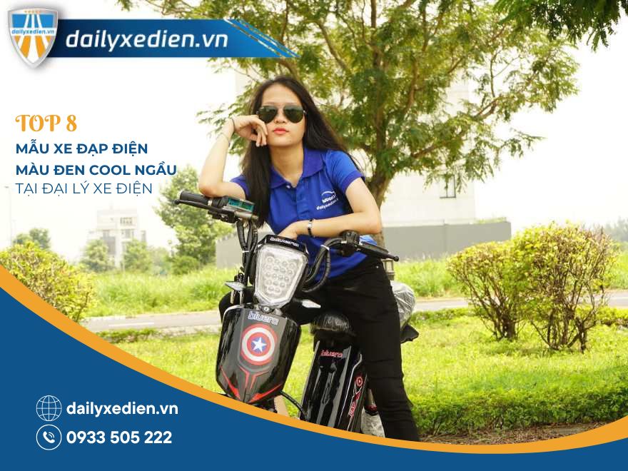 Top 8 mẫu xe đạp điện màu đen đẹp nhất tại Đại Lý Xe Điện