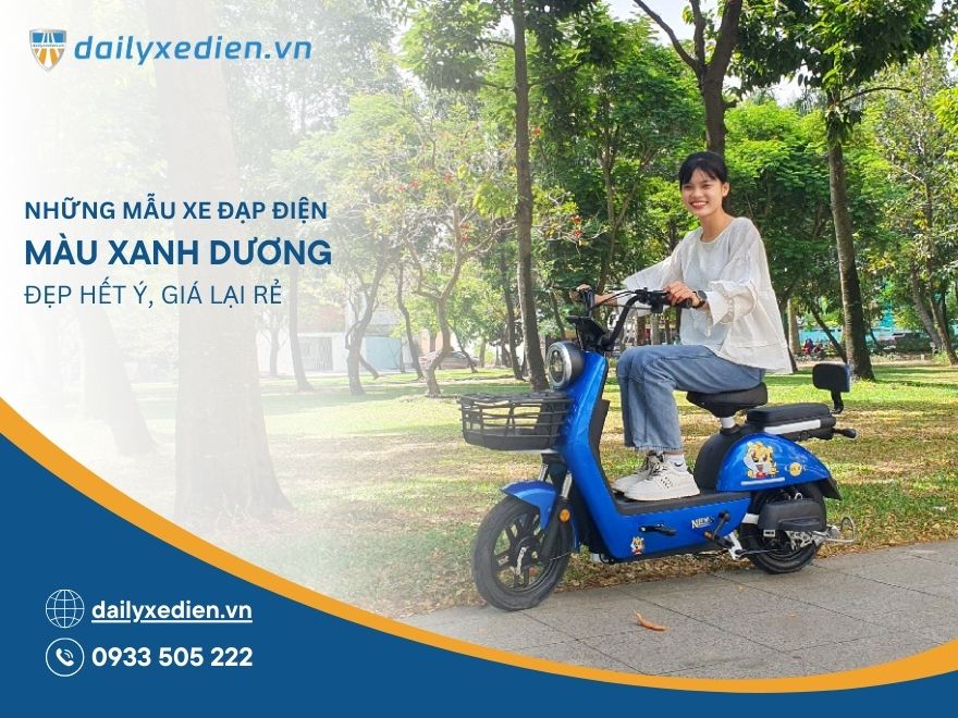 10 Mẫu xe đạp điện màu xanh dương đẹp hết ý
