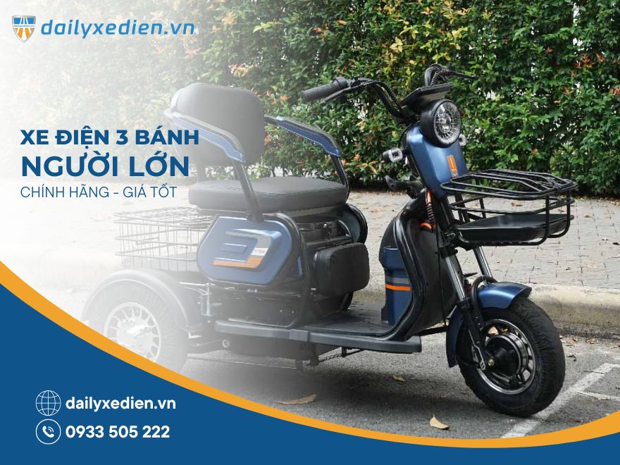 Xe điện 3 bánh người lớn chính hãng, chất lượng, giá tốt