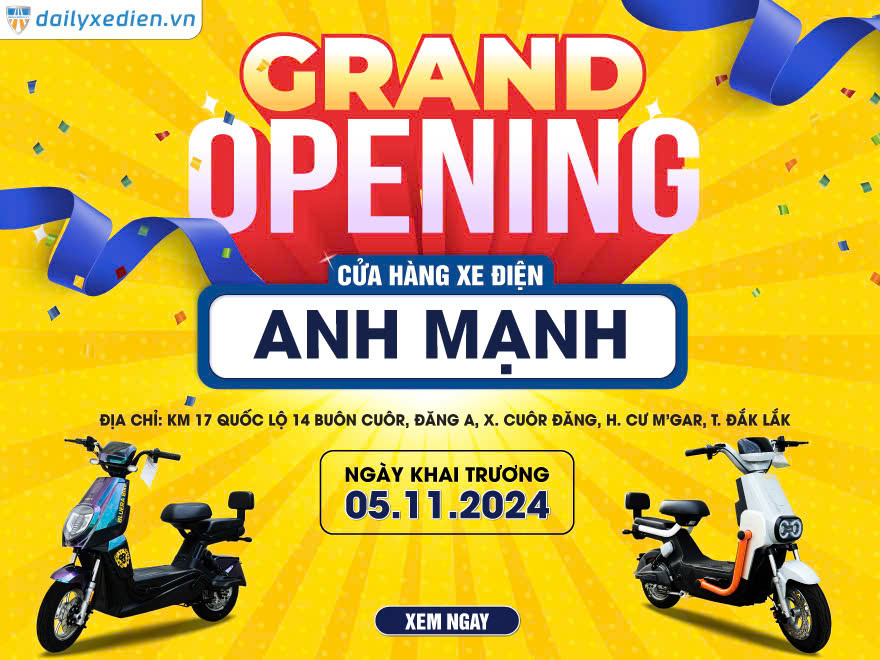 XE ĐIỆN ANH MẠNH KHAI TRƯƠNG LỚN- KHUYẾN MÃI KHỦNG