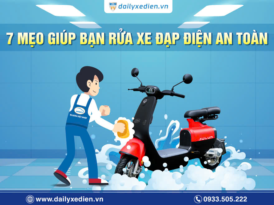 7 mẹo giúp bạn rửa xe đạp điện an toàn